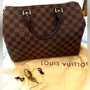 LOUIS VUITTON Speedy 30 Damier Ebene canvas
